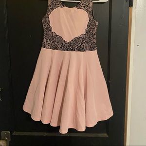 Pink and Black Dress